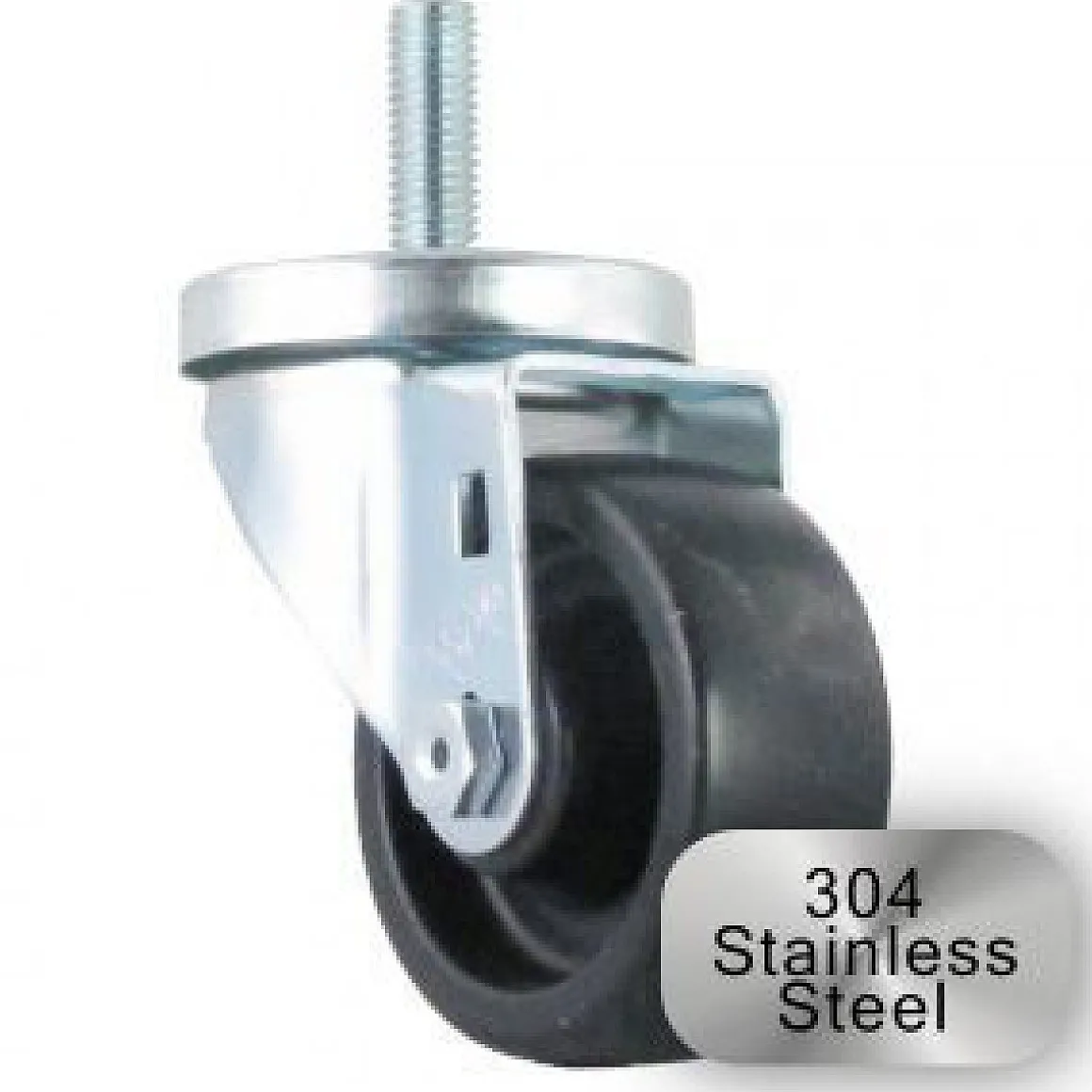 3" Stainless Steel Polyolefin Swivel Caster