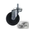 4" Stainless Steel Polyolefin Swivel Caster