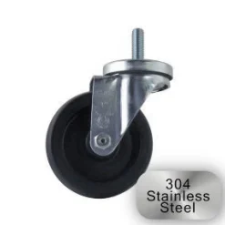 4" Stainless Steel Polyolefin Swivel Caster