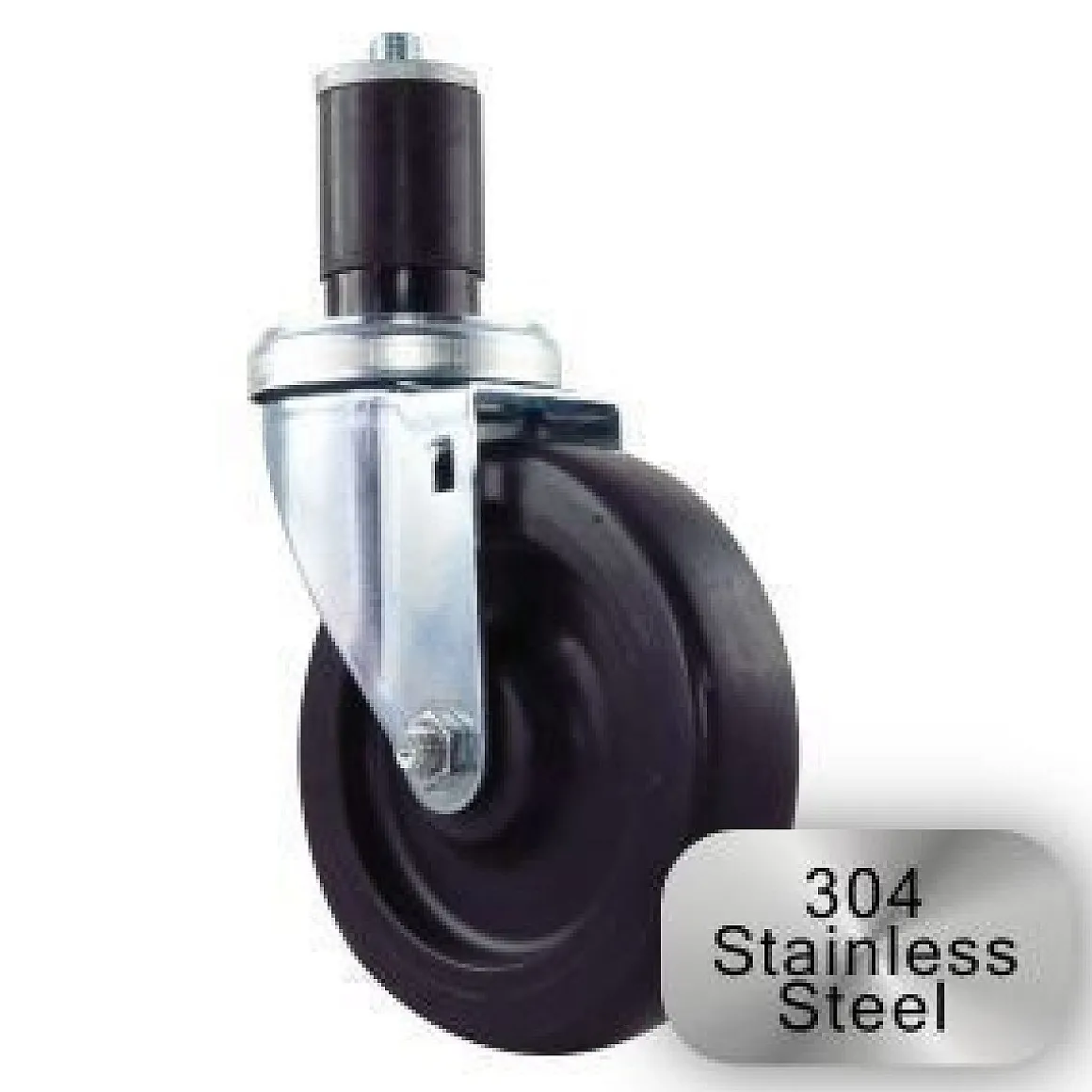 4" Stainless Steel Polyolefin Swivel Caster