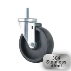 5" Stainless Steel Polyolefin Swivel Caster