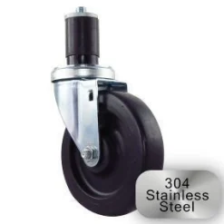 5" Stainless Steel Polyolefin Swivel Caster