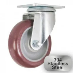 3-1/2" Stainless Steel Polyurethane Swivel Caster