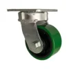 4" Stainless Steel Polyurethane on Glass-Filled Nylon Swivel Caster