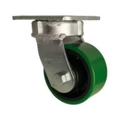 4" Stainless Steel Polyurethane on Glass-Filled Nylon Swivel Caster