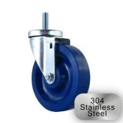 5" Stainless Steel Solid Polyurethane Swivel Caster
