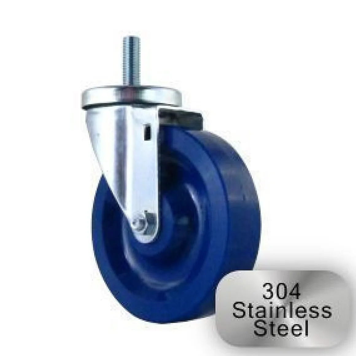 5" Stainless Steel Solid Polyurethane Swivel Caster
