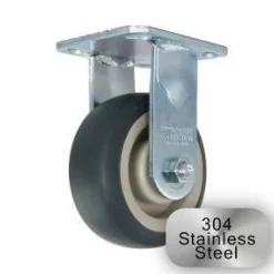5" Stainless Steel Thermoplastic Rubber Rigid Caster