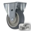 4" Stainless Steel Thermoplastic Rubber Rigid Caster