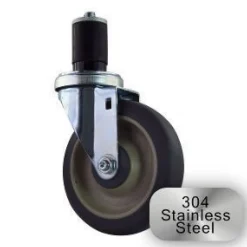 5" Stainless Steel Thermoplastic Rubber Swivel Caster