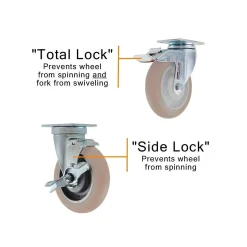 3" Thermoplastic Rubber Swivel Caster