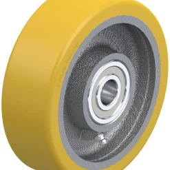 Wheels and casters with polyurethane tread