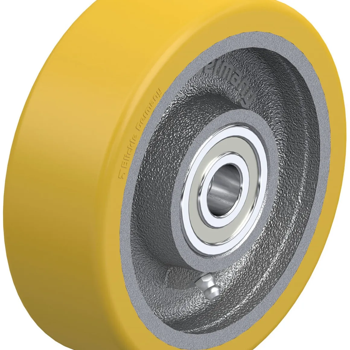 Wheels and casters with polyurethane tread