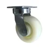 5" White Nylon Kingpinless Swivel Caster