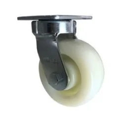 5" White Nylon Kingpinless Swivel Caster