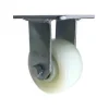 4" White Nylon Rigid Caster