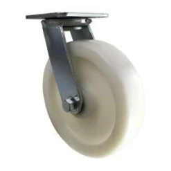 8" White Nylon Swivel Caster