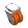 8" X 3" CC APEX HD DUAL-WHEEL SWIVEL CASTER 10-7/8" OVERALL HEIGHT