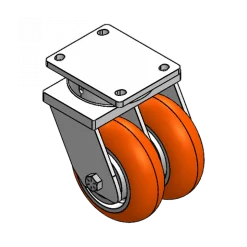 8" X 3" CC APEX HD DUAL-WHEEL SWIVEL CASTER 10-7/8" OVERALL HEIGHT