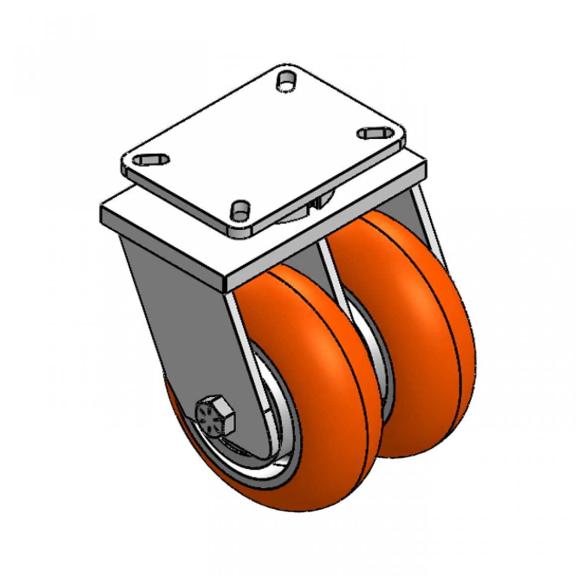 8" X 3" CC APEX HD DUAL-WHEEL SWIVEL CASTER 10-1/2 OVERALL HEIGHT