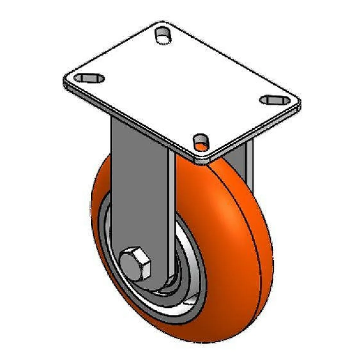 8" X 3" CC APEX HD RIGID CASTER OVERALL HEIGHT 10-1/2"