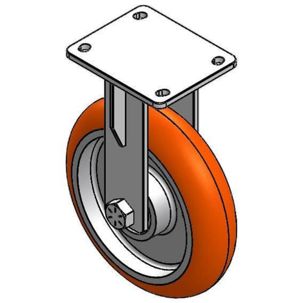 12" X 3" CC APEX HD RIGID CASTER TOP PLATE 6-1/4" - 7-1/2"