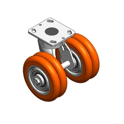 6 " X 2" CC NEXUS DUAL-WHEEL MAINTENANCE-FREE OUTRIGGER SWIVEL CASTER