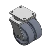 8" X 3" CC NYLEX DUAL-WHEEL KINGPINLESS SWIVEL CASTER