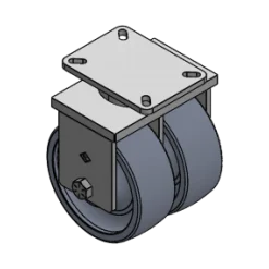 8" X 3" CC NYLEX DUAL-WHEEL RIGID CASTER OVERALL HEIGHT 10-1/2"