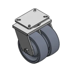 8" X 3" CC NYLEX DUAL-WHEEL SWIVEL CASTER OVERALL HEIGHT 10-1/2"
