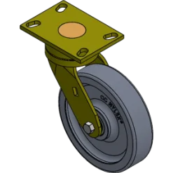 8" X 2" CC NYLEX MAINTENANCE-FREE SWIVEL CASTER w/ EXTENDED SWIVEL LEAD