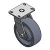 8" X 3" CC NYLEX SWIVEL CASTER OVERALL HEIGHT 10-1/8"