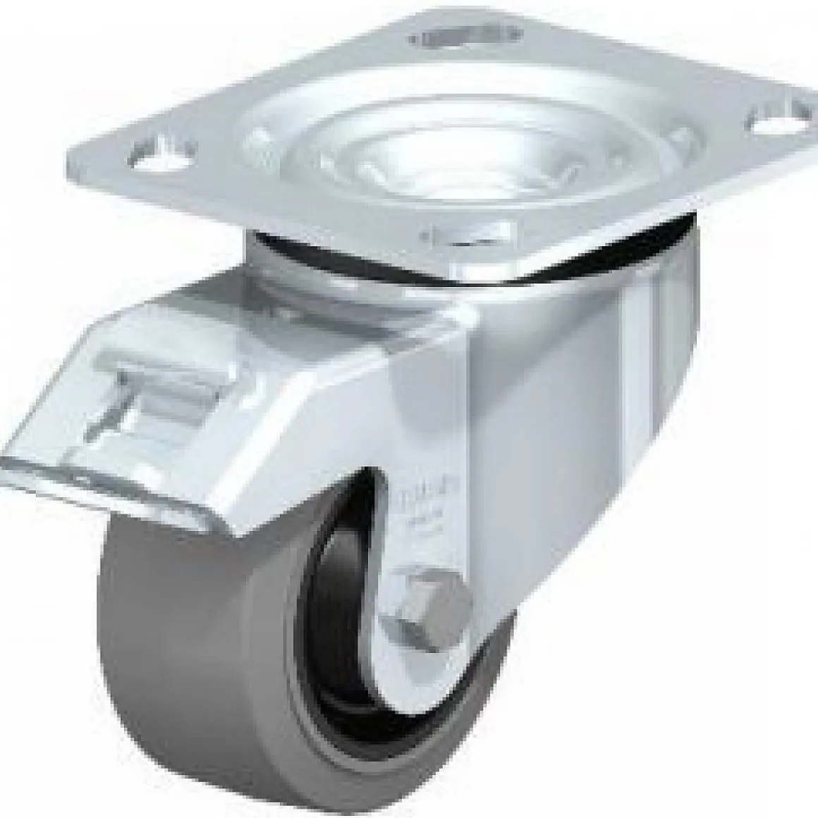 3-1/8" X 1-9/16" Rubber Swivel Caster