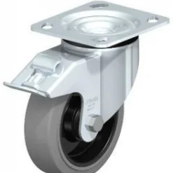 5" X 1-9/16" Rubber Swivel Caster