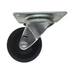 3 X 1-1/4 SOFT RUBBER SWIVEL CASTER